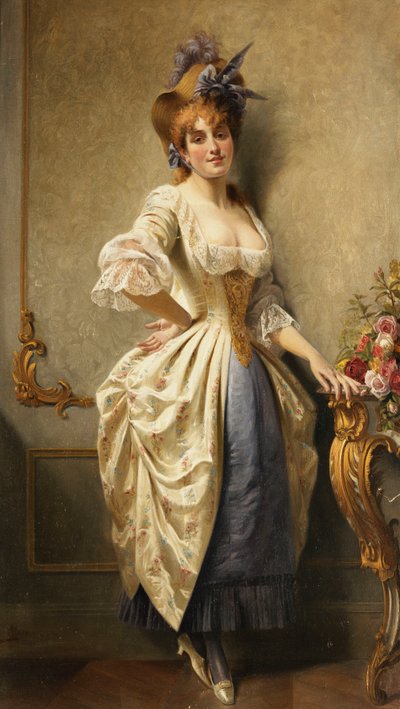 En ung skjønnhet, 1884 av August Knoop