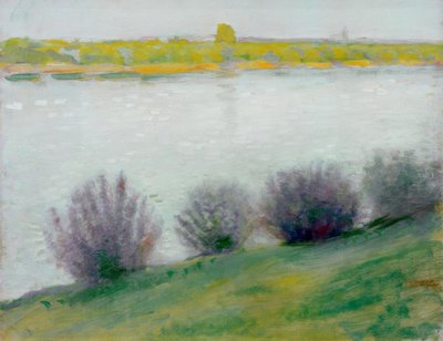 På Rhinen nær Hersel av August Macke
