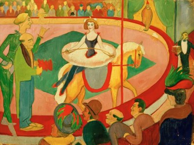 Sirkusbilde I: Kunstrytter av August Macke