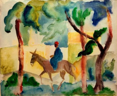 Eselrytter av August Macke