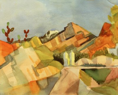Steinete landskap av August Macke