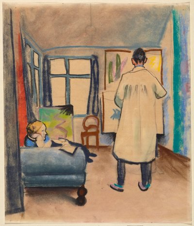 Franz og Maria Marc i August Mackes atelier i Bonn av August Macke