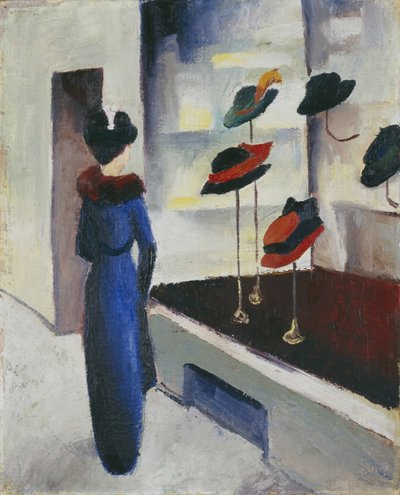 Hattebutikk, 1913 av August Macke