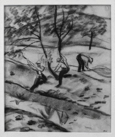 Tømmerhogger i Kandern av August Macke