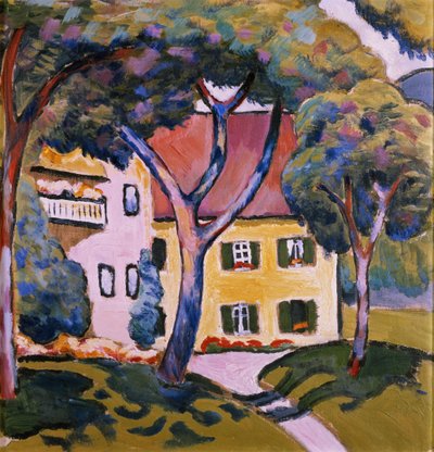 Hus i et landskap av August Macke