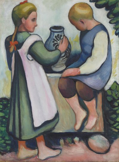 Barn ved fontenen II av August Macke