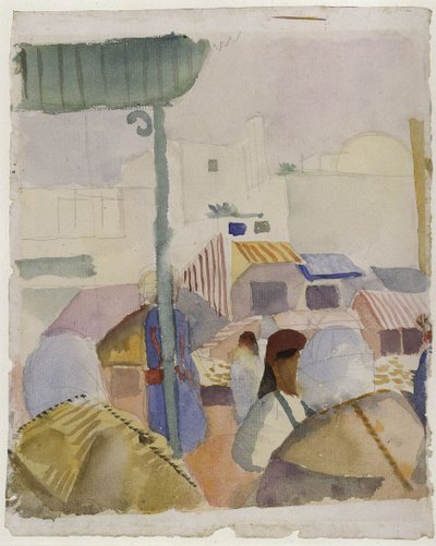 Marked i Tunis II, 1914 av August Macke