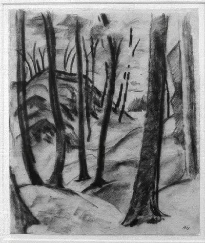 Motiv fra Wolfsschlucht av August Macke