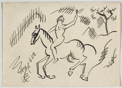Naken rytter av August Macke