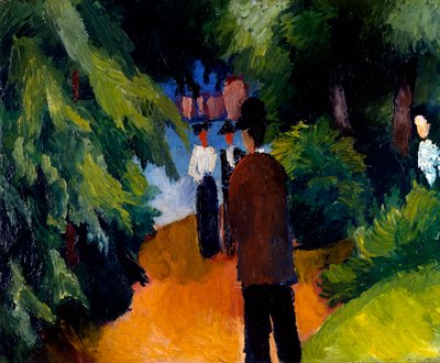 Park med dam av August Macke