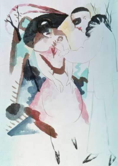 Pjerrot og dame av August Macke