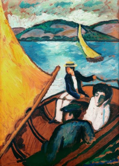 Seilbåt, Tegernsee av August Macke