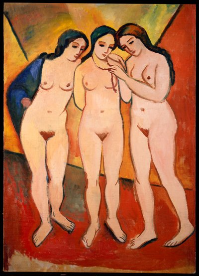 Tre nakne kvinner av August Macke