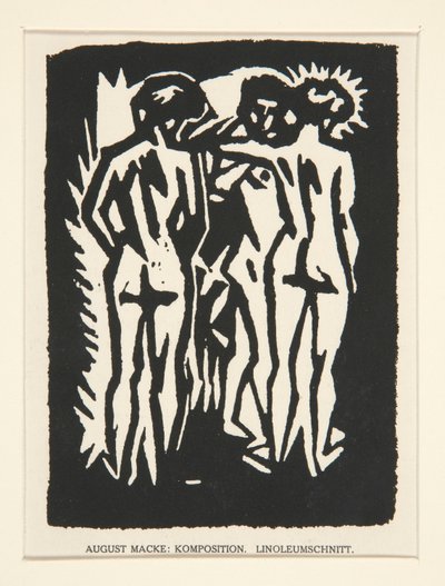 Tre nakenbilder av August Macke