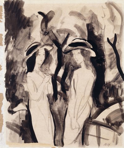 To jenter; To jenter, 1914 av August Macke