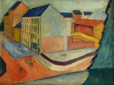 Gaten vår med ridebane, Bonn, 1913 av August Macke