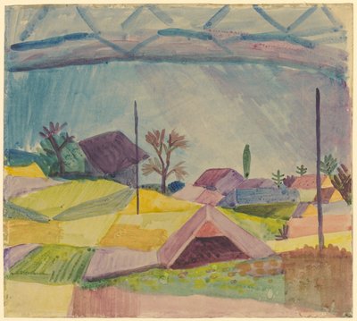 Utsikt over Hilterfingen av August Macke