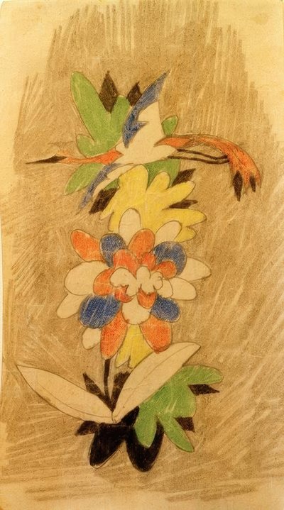 Fugl i blomster av August Macke