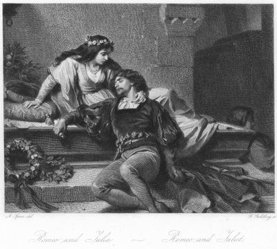 Scene fra Romeo og Julie av August Spiess