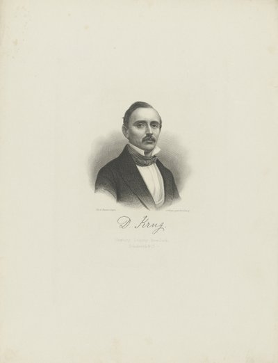 Portrett av pianisten og komponisten Diederich Krug 1821-1880, ca. 1850. av August Weger