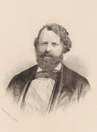 Portrett av fiolinisten og komponisten Joseph Joachim 1831-1907. av August Weger