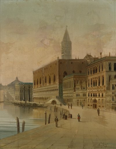 Riva dei Schiavoni Venezia av August von Siegen