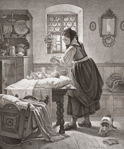 Toalettet. 1800-talls barnepass. av Augusta Ludwig