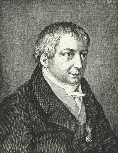 Friedrich Schlegel , tysk poet (gravering) av Augusta von Buttlar