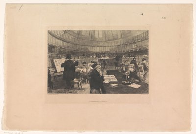 Lesesalen til British Museum av Auguste Andre Lancon