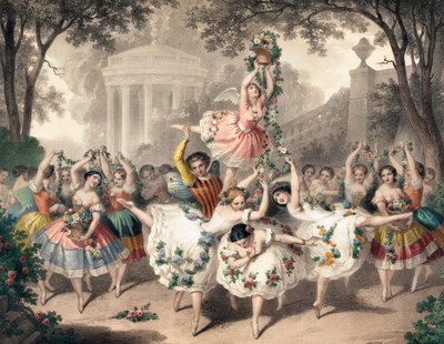 En ballett i operaen, av den franske kunstneren Pierre-Auguste Belin av Auguste Belin