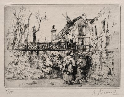 Stoppet ved landsbyen av Auguste Brouet