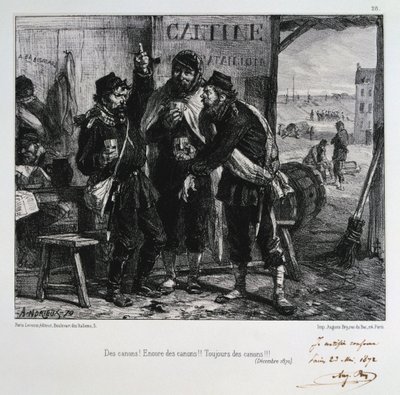 Kanoner! Flere våpen!! Alltid våpen!!! Beleiring av Paris, desember 1870 1872 av Auguste Bry