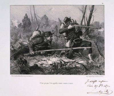 Franske soldater, beleiring av Paris, 1871 av Auguste Bry