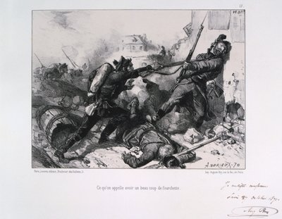 Hånd-til-hånd-kamp, beleiring av Paris, fransk-prøyssisk krig, 1870 1871 av Auguste Bry