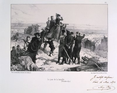 Le Jour du Bataille Slagets dag, beleiringen av Paris, fransk-prøyssisk krig, 1870 1871 av Auguste Bry
