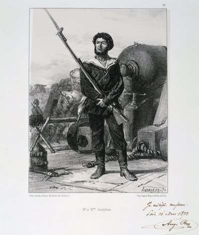 M et Mme Josephine, beleiring av Paris, fransk-prøyssisk krig, 1870 1872 av Auguste Bry
