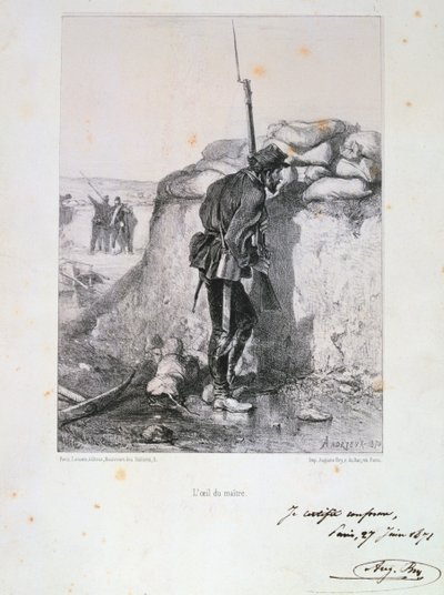Beleiring av Paris, fransk-prøyssisk krig, 1870 1871. av Auguste Bry