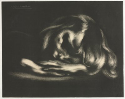 Sleep Jean-René Carrière, fra albumet med originale frimerker fra Vollard Gallery, 1897. av Auguste Clot