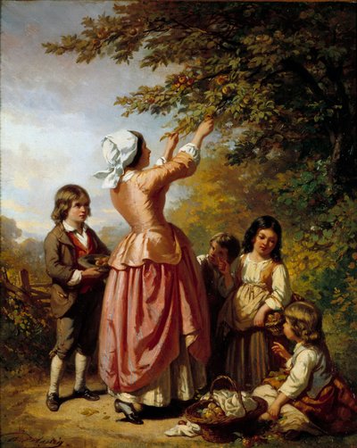 Plukking. Maleri av Auguste Delacroix (1809-1868) av Auguste Delacroix