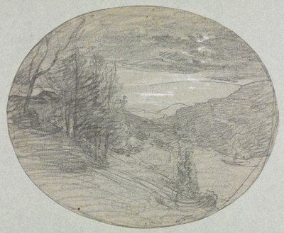 Landskap, 1800-tallet. av Auguste Francois Ravier