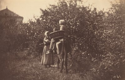 To kvinner med esel, slutten av 1870-tallet. av Auguste Giraudon