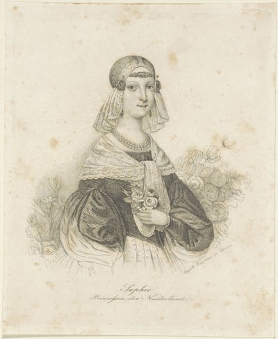 Portrett av Sophie, prinsesse av Nederland av Auguste Hüssener
