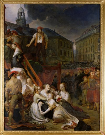 Episode på Place du Bouffay, Nantes, 1793, 1859 av Auguste Hyacinthe Debay