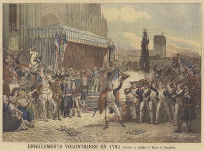 Frivillige verver seg i 1792 av Auguste Jean Baptiste Vinchon