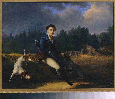 Portrett av Nikita Vsevolzhsky (1799-1862), grunnlegger av Green Lamp Society. (Russisk litterært samfunn). Maleri av Auguste Joseph Desrnod (1788-1840), olje på lerret av Auguste Joseph Desarnod