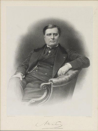 Portrett av Alexandre Florian Joseph, grev Colonna-Walewski 1810-1868 av Auguste Lemoine