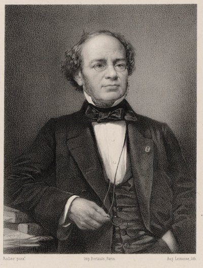 Portrett av komponisten Jacques Fromental Halévy 1799-1862. av Auguste Lemoine