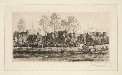 Sommes bredder? Amiens (Banks of the Somme ved Amiens) av Auguste Lepere