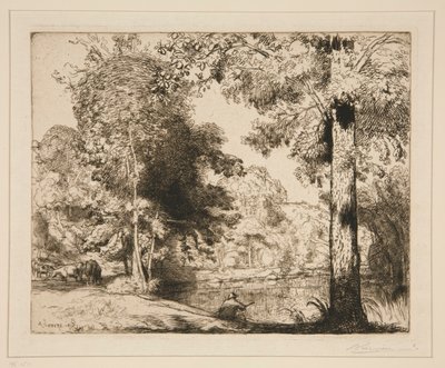 Banks of the Life (Vend?e) av Auguste Lepere