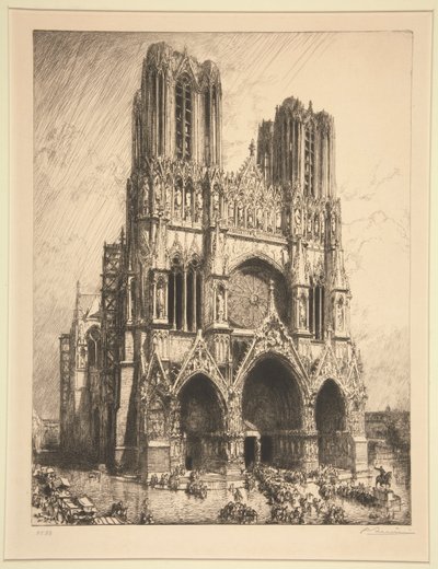 katedralen i Reims av Auguste Lepere